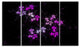 Placer Stars in Distant Galaxy, Abstract Wall Art Canvas, 48"x28", 4 Panels