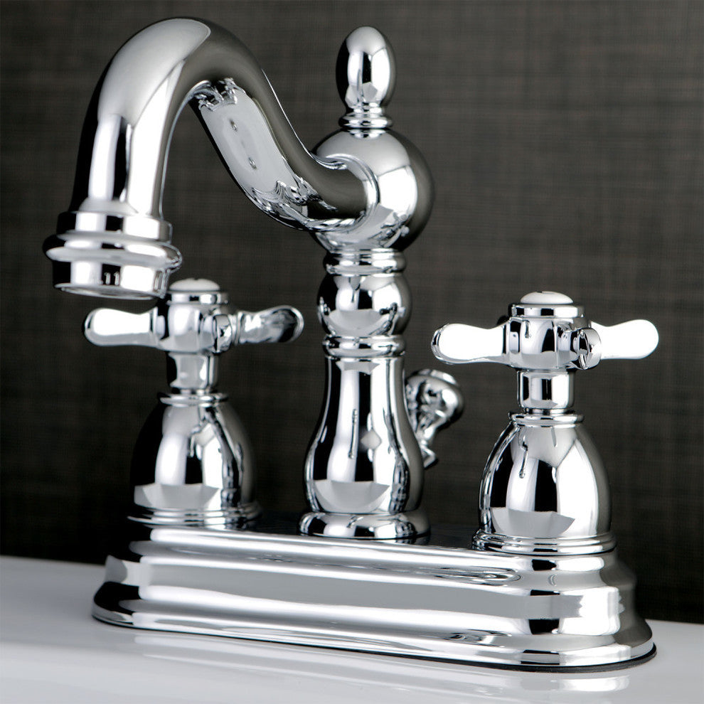 4" Centerset Bathroom Faucet WithRetail Pop-Up, Polished Chrome