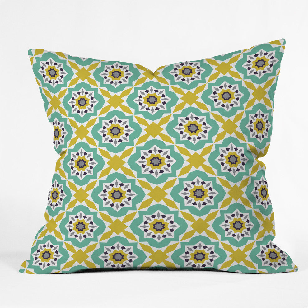 Heather Dutton Mattonelle Outdoor Throw Pillow, 16x16x4