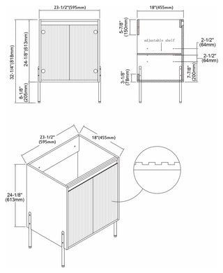 Flutie 24" Bathroom Vanity Set, Walnut