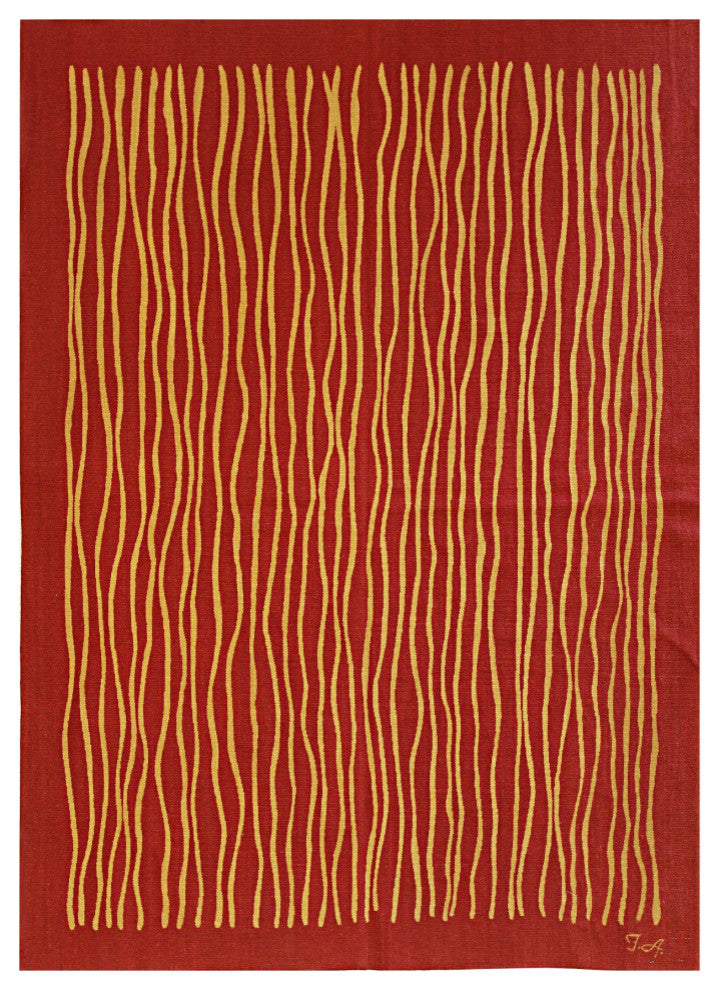 Red Contemporary Modern Modern Flat Weave Area Rug