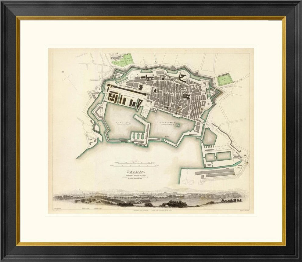 "Toulon, France, 1840"  by Society for the Diffusion of Useful Knowledge, 32x28"
