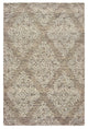 9??x 12??Khaki and White Damask Area Rug
