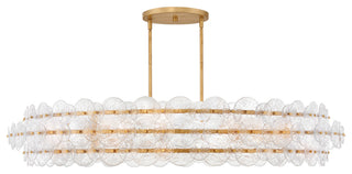 Fredrick Ramond FR30125 Rene 10 Light 60"W Ring Chandelier - Distressed Brass