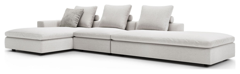 Lucerne Modular Chaise, Ashen Fabric, Ashen Fabric, Set12b-3pc