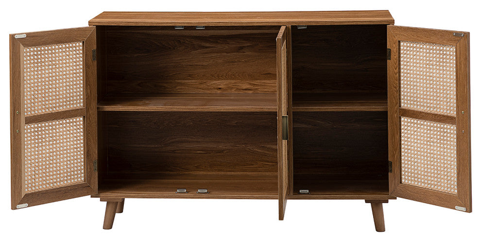 3-Door Accent Cabinet, Walnut