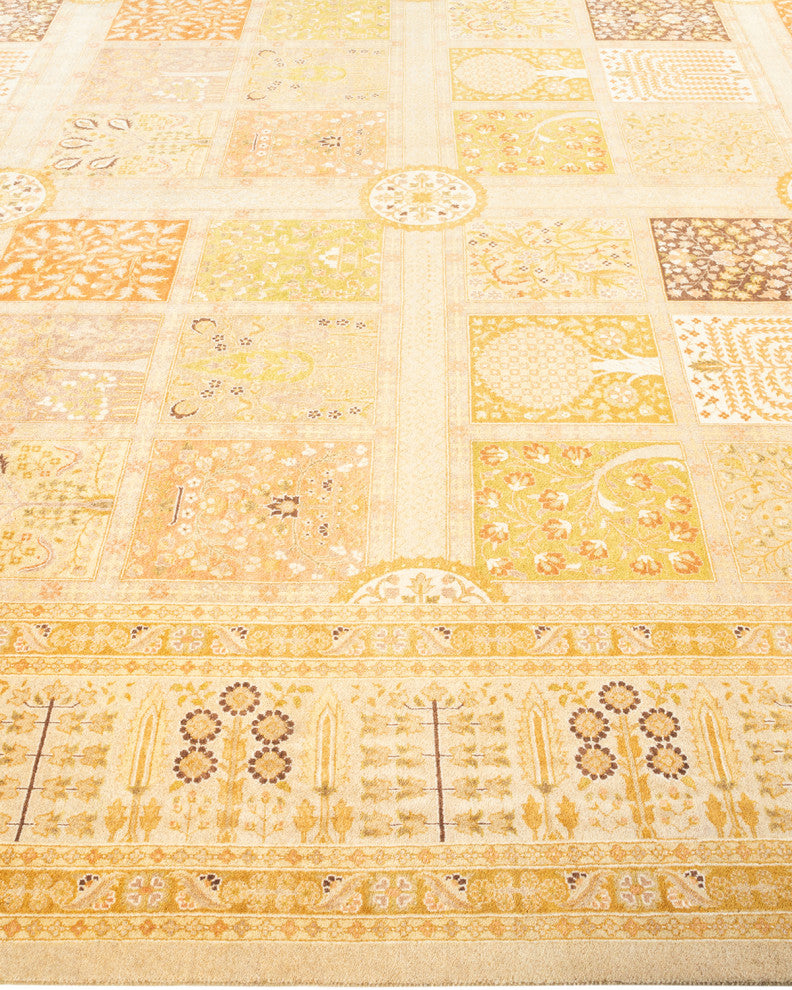 Sintgaing One-of-a-Kind Hand-Knotted Area Rug Ivory, 9'0"x12'6"