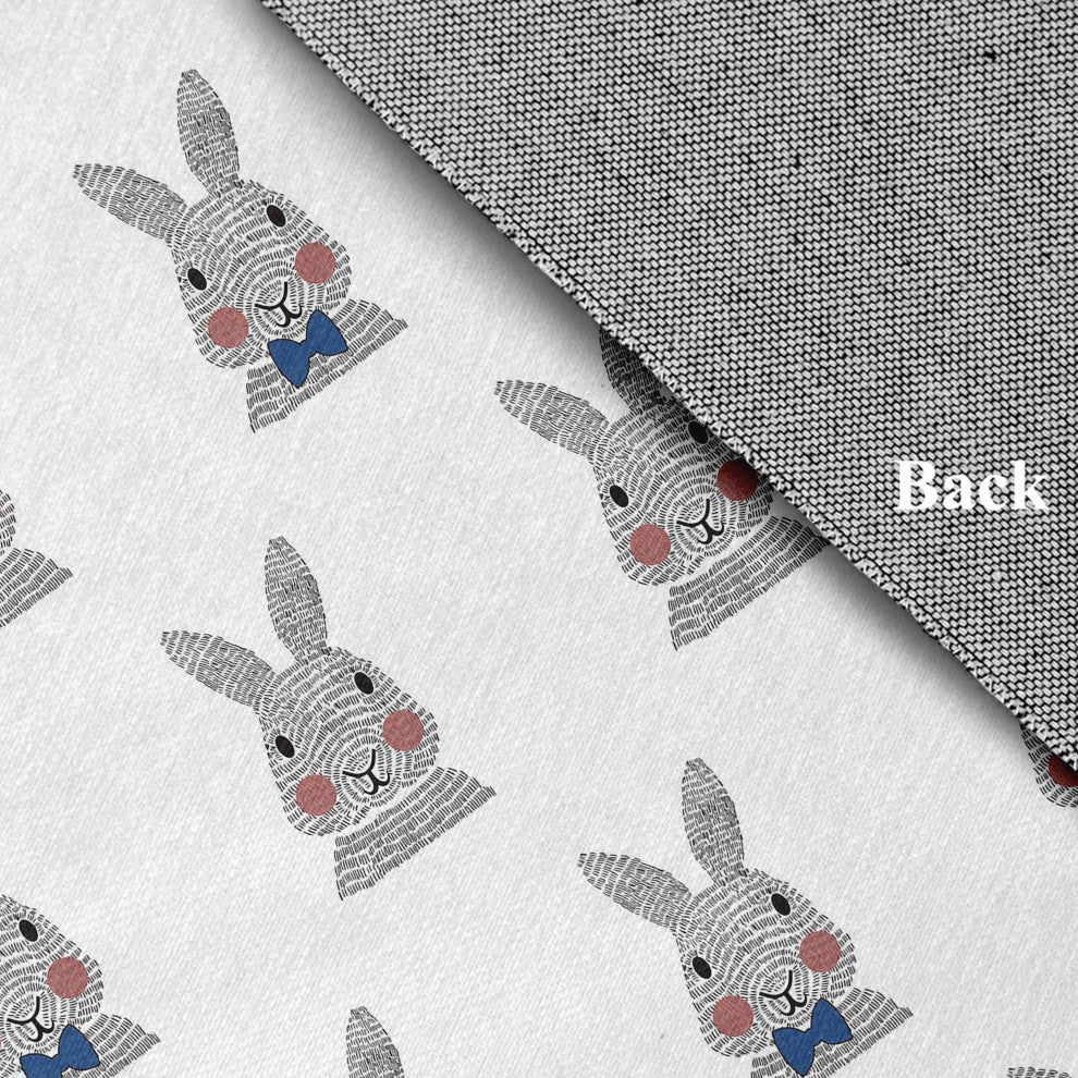 Bunny Fluffle Easter Chenille Rug, Dark Cobalt Blue, 4'x6'