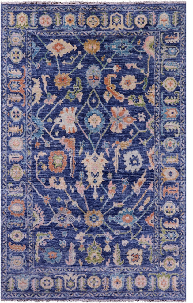 6' 0" X 9' 6" Handmade Turkish Oushak Wool Rug - Q15610