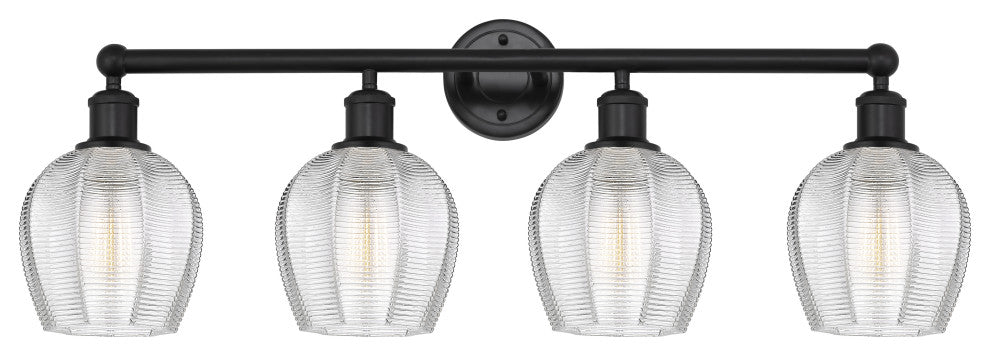 Innovations 616-4W-BK-G462-6 4 Light 32.75" Bath Vanity Light, Matte Black