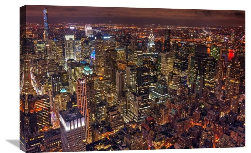 "Night Life" Stretched Canvas Giclee by Milton Mpounas, 30"x20"