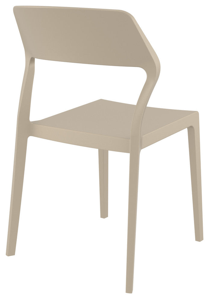 Snow Dining Chair, Taupe, Set of 2