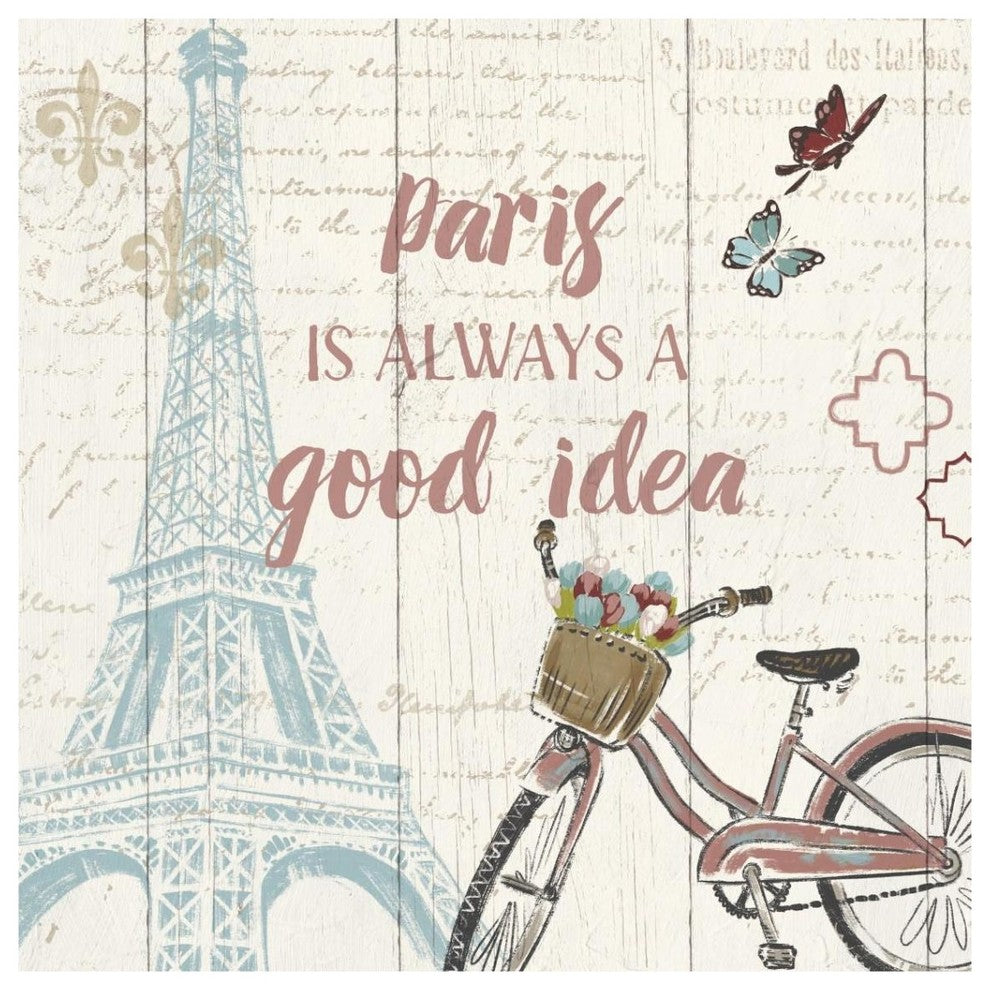 "Paris Tour IV" Digital Paper Print by Janelle Penner, 38"x38"