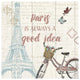 "Paris Tour IV" Digital Paper Print by Janelle Penner, 38"x38"