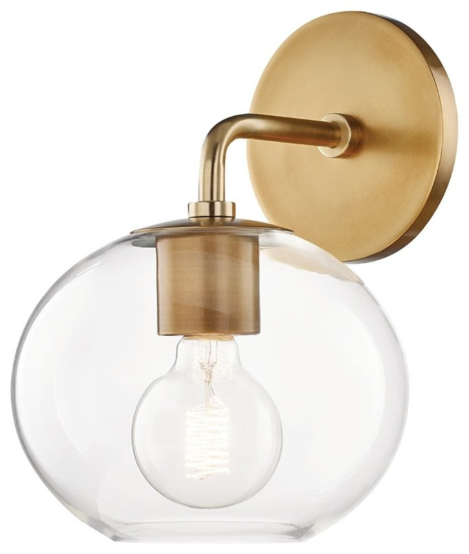 Margot 1-Light Wall Sconce, Aged Brass