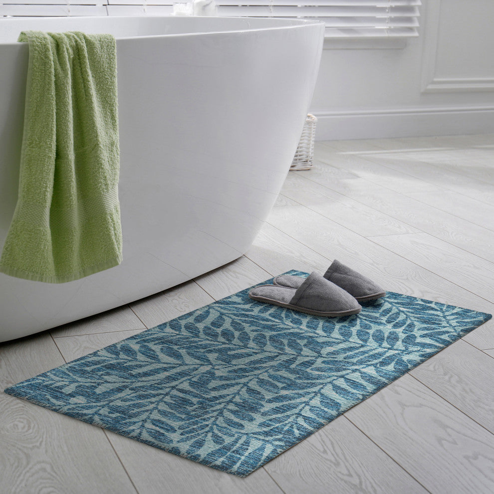 Indoor/Outdoor Sedona SN5 Denim Machine Washable 1'8" x 2'6" Rug