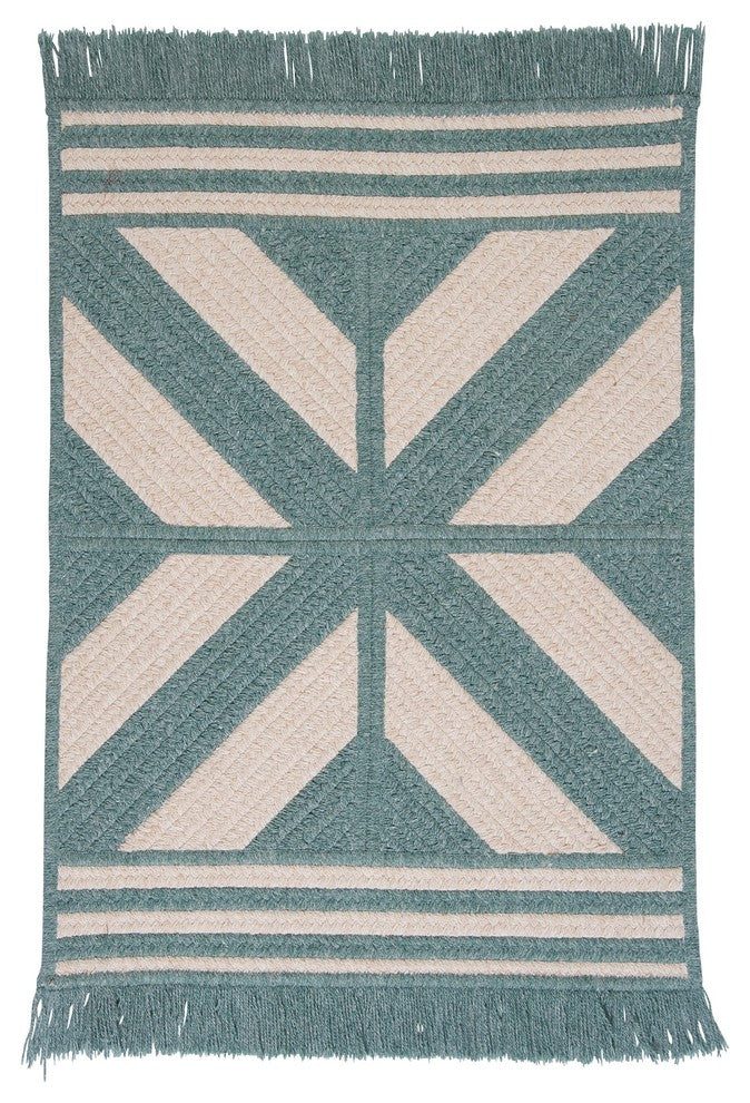Colonial Mills Sedona ED49 Teal Modern Area Rug, 5'x8' Rectangular