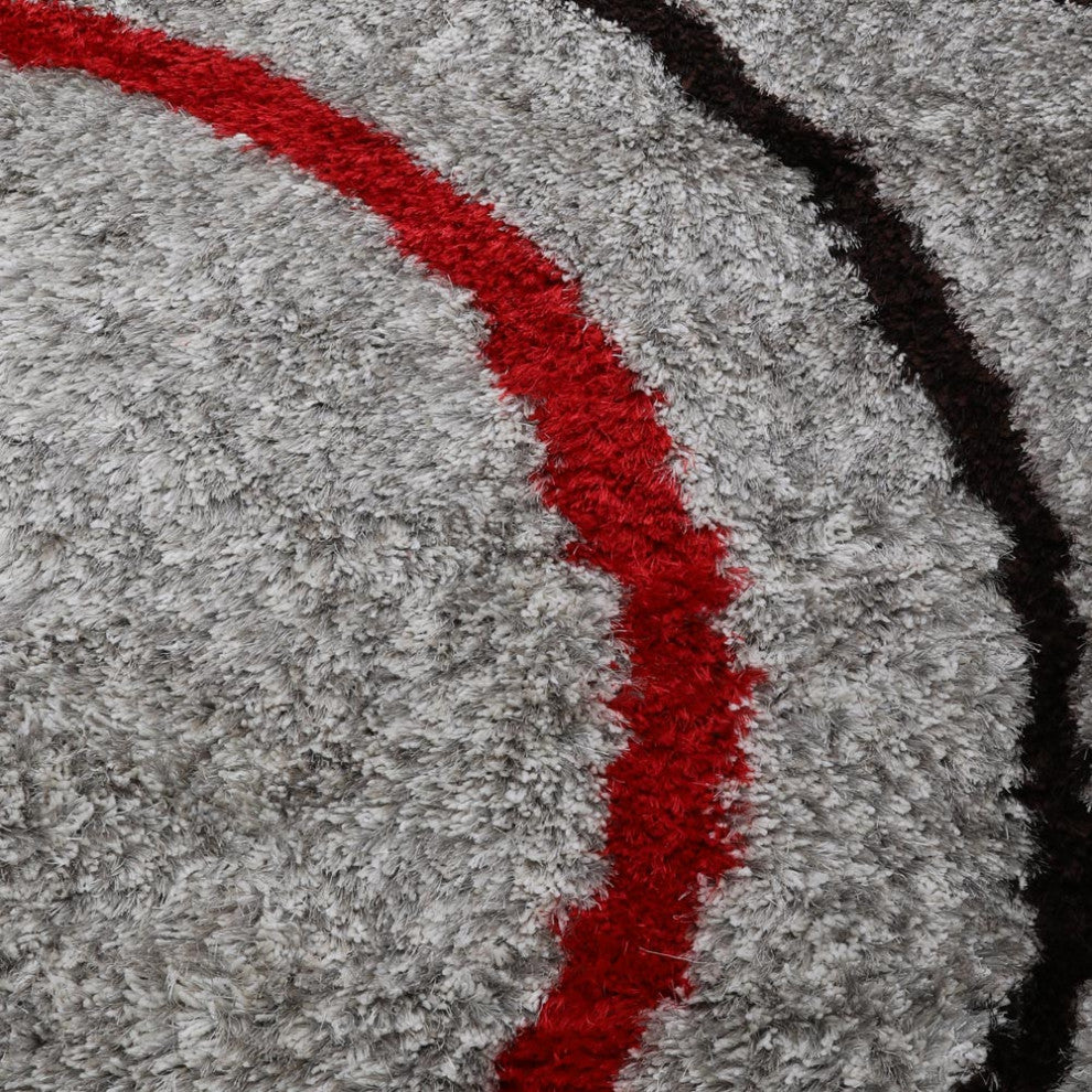 HAND TUFTED SHAG POLYESTER ECO-FRIENDLY AREA RUGS,Multicolor,Contemporary