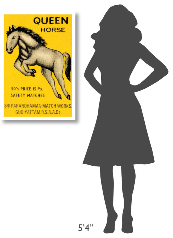 "Queen Horse Matches" Digital Paper Print by Phillumenart, 22"x32"