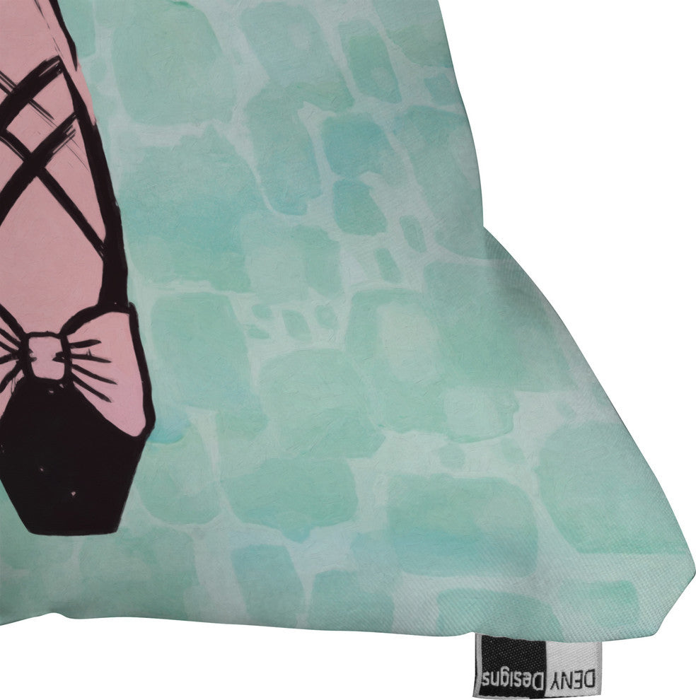 Deny Designs Dash And Ash Ballet Princess Outdoor Throw Pillow
