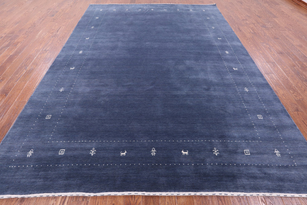 Persian Gabbeh Handmade Wool Rug 9' 0" X 12' 0" Q11364