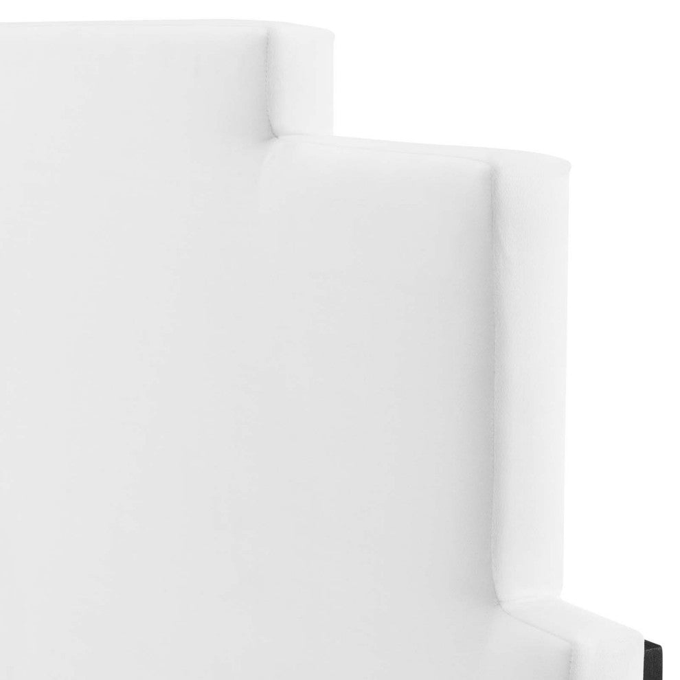Headboard, King Size, Velvet, White, Modern Contemporary, Bedroom Master Suite