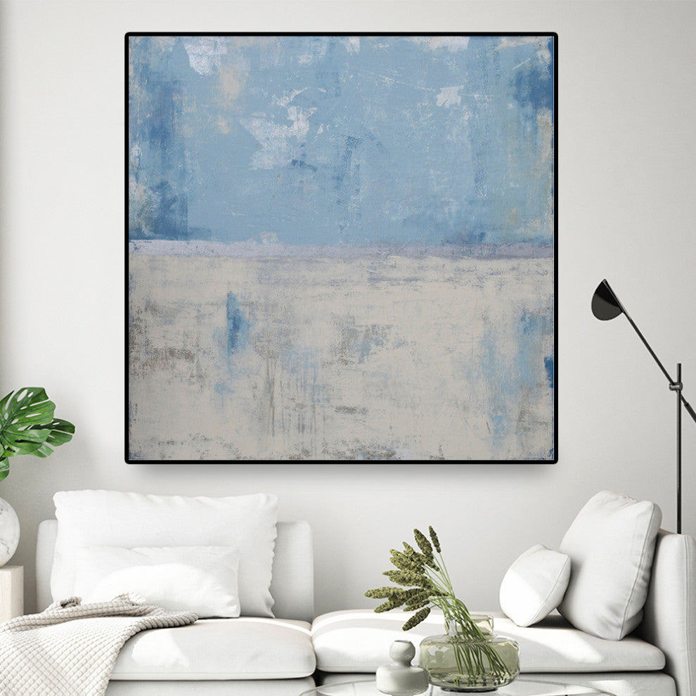 "Silver Aura" Oversized Framed Canvas, 45" x 45"