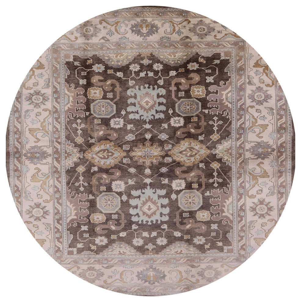 Ahgly Company Indoor Round Mid-Century Modern Area Rugs, 5' Round