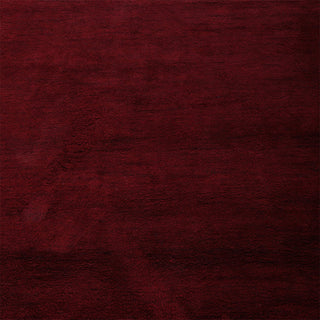Hand Knotted Loom Silk Mix Area Rug Solid Dark Red, [Rectangle] 6'x9'