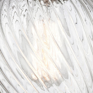 Salina 32" Bath Vanity Light, Matte Black, Clear Spiral Fluted Shade