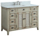46" Benton Distressed Beige Abbeville Vanity, With Backsplash