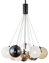 ET2 E25089-148 Burst 12 Light 27"W LED Pendant - Black