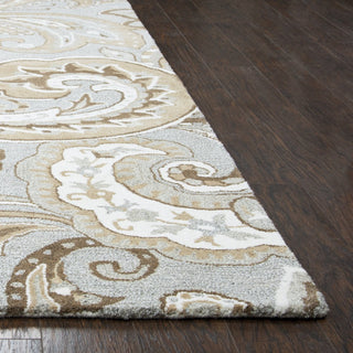 Rizzy Home Suffolk SK325A Gray Paisley Area Rug, Rectangular 8'x10'