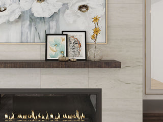 Solid Timber Floating Mantel Shelf, Dark Chocolate, 42"