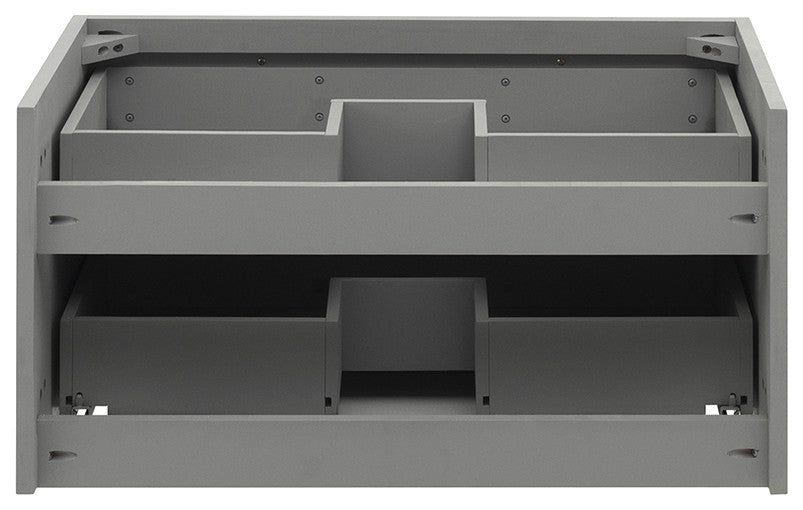 Lucera Wall Mount Vessel Sink Bathroom Cabinet, Gray, 30"