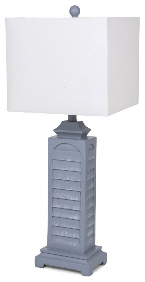 Set of 2 Light Blue Slatted Table Lamps