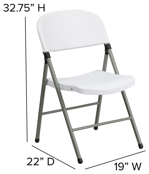 White Plastic Folding Chair