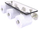 Prestige Skyline 3-Roll Toilet Paper Holder with Glass Shelf, Satin Nickel