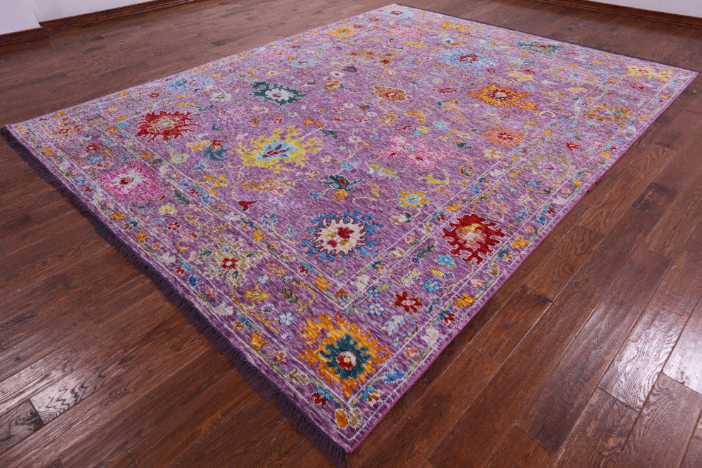Turkish Oushak Hand Knotted Wool Rug 9' 4" X 12' 1" - Q14802