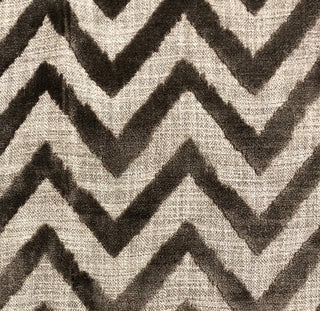 Oblique Zigzag Luxury Throw Pillow in Beige Tones, 22"x22"