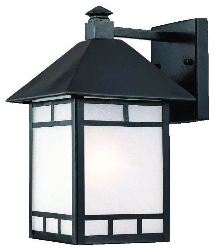 1 Light 16" Tall Outdoor Wall Mount, Black