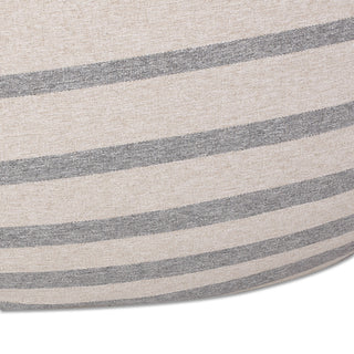 Sasser Hudgeons Boho 5 Foot Striped Bean Bag, Natural + Gray Stripes, 54 W X 54