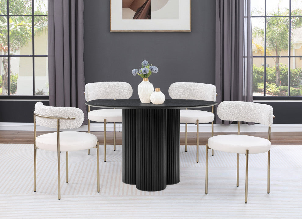 Simba Dining Table, Black, 48" Wide