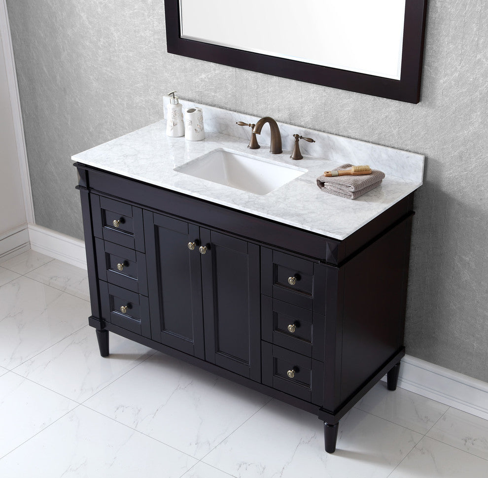 Tiffany 48" Single Bathroom Vanity Set, Espresso