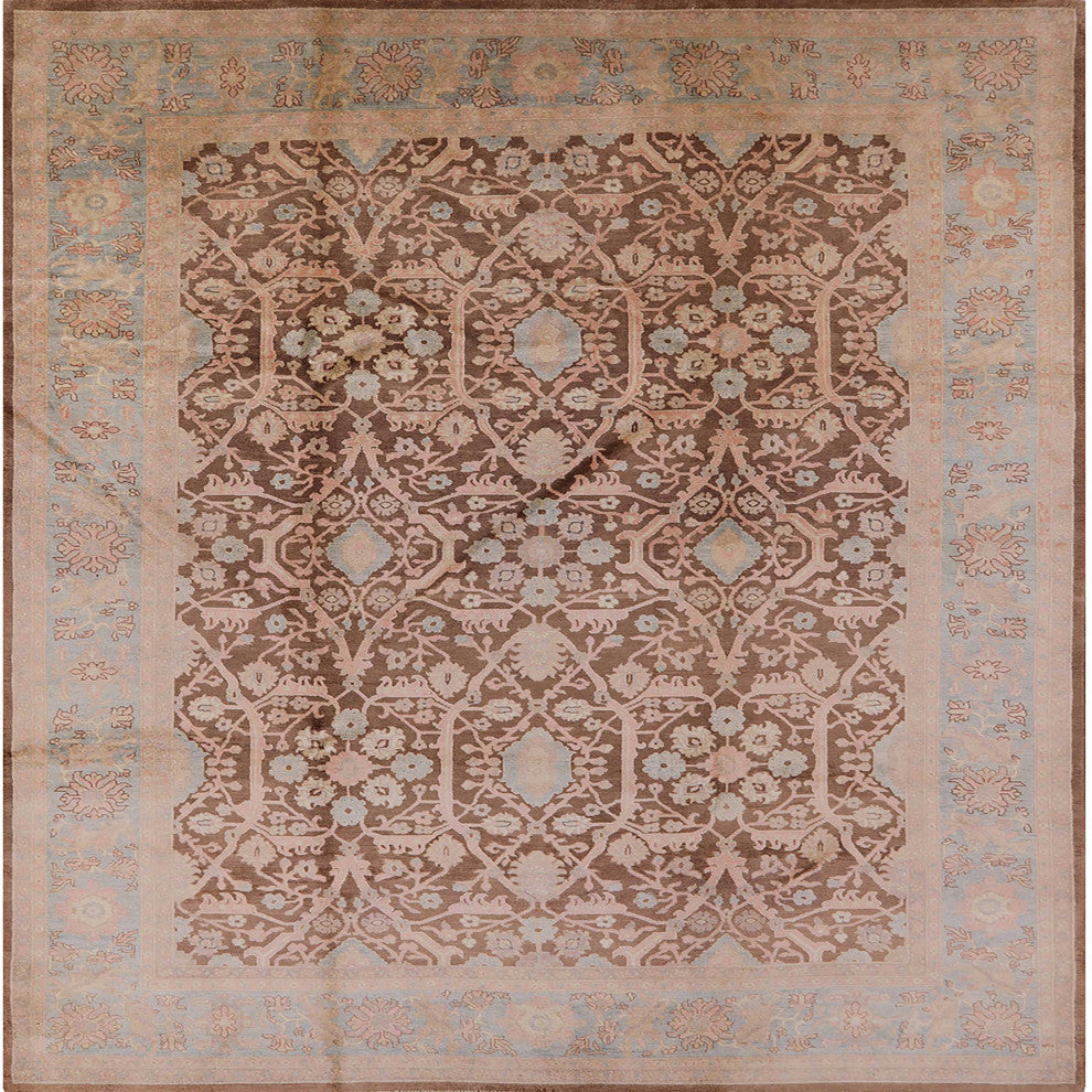Ahgly Company Indoor Square Mid-Century Modern Area Rugs, 4' Square