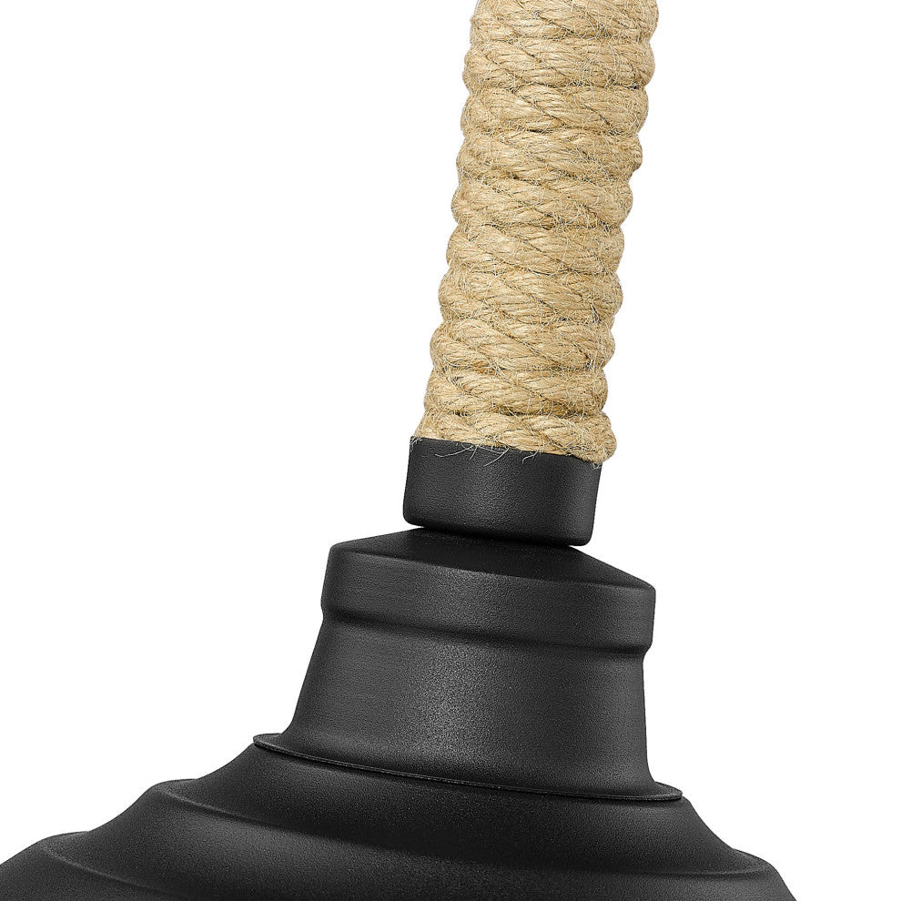 Golden Lighting 3318-M Journey 12"W Pendant - Natural Black