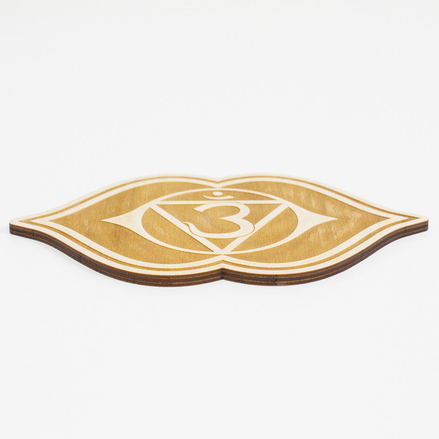 Third Eye Chakra Engraved Wood Sign, 12"x7"