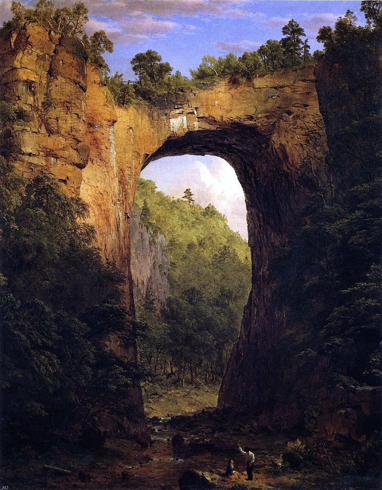 Frederic Edwin Church The Natural Bridge- Virginia Gallery Wrapped Canvas Print