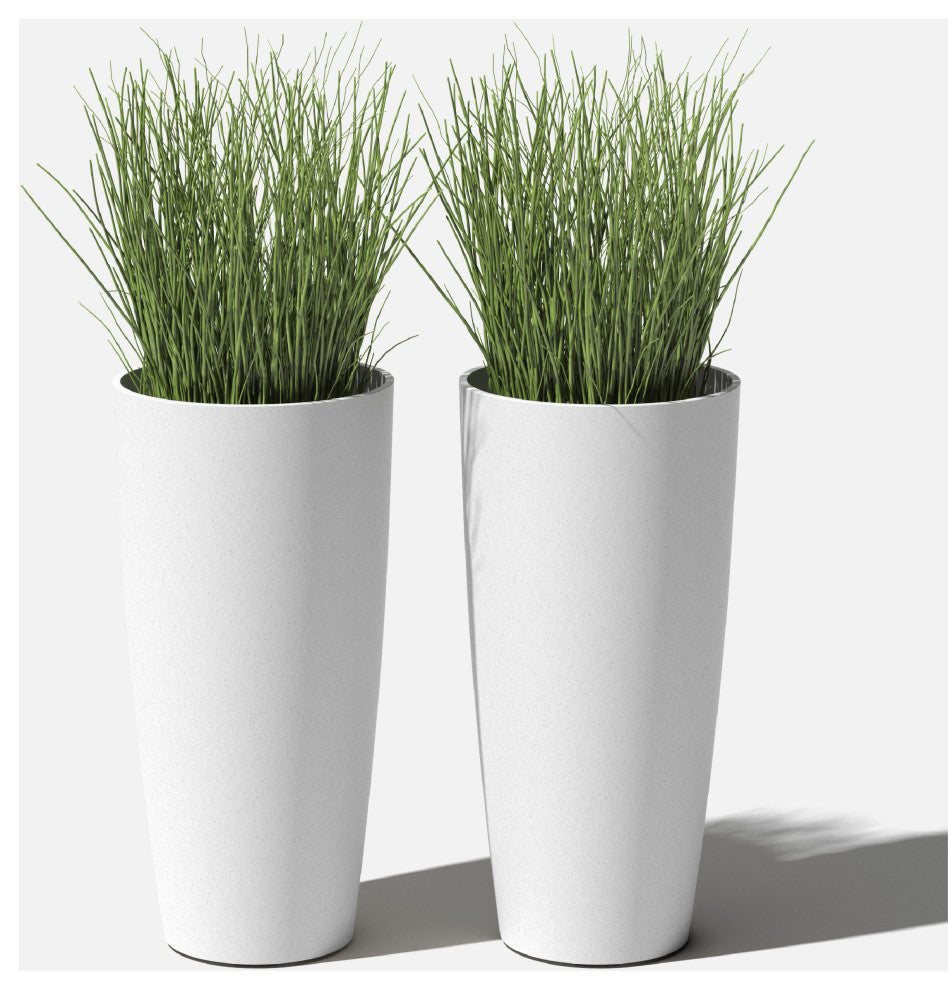 Veradek Pure Series Selena 28" Planter, White, 28 in. - Two Pack