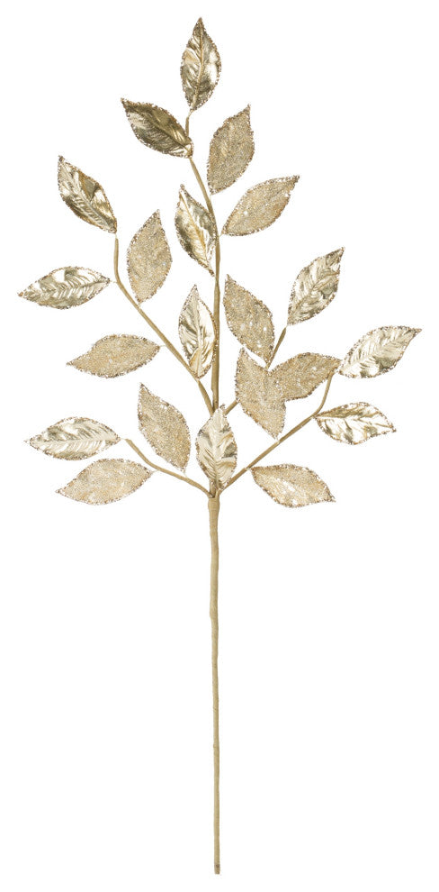 Glittered Leaf Spray, Set of 2